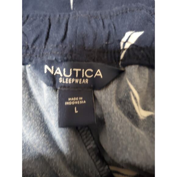 Nautica Men’s Sleepwear Lounge Pants – Navy with Sailboat Print – Size L - Picture 6 of 12
